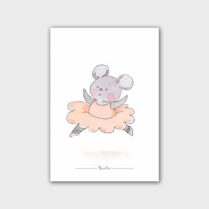 Affiche chambre enfant dance, avec une petite souris qui danse