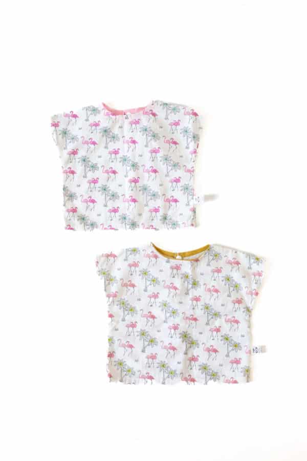 T-shirt flamands rose pour bébé fille